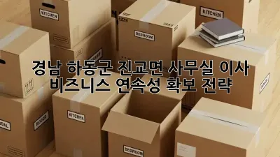 경남 하동군 진교면 사무실 이사, 비즈니스 연속성 확보 전략