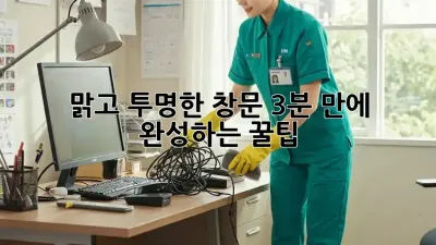 맑고 투명한 창문, 3분 만에 완성하는 꿀팁! ✨